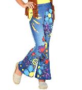 Legging femme style jeans hippie mode 70 - Taille L/XL