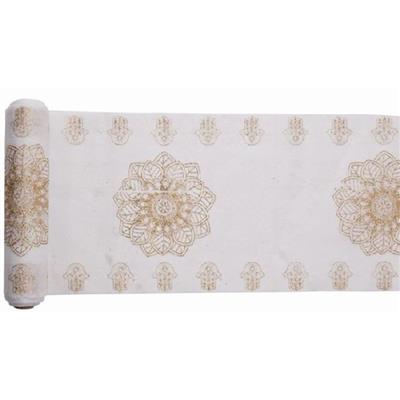 Chemin de table oriental or (rouleau de 5 m x 28 cm)