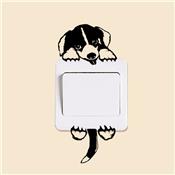 Sticker adhésif chien interrupteur (11 x 22 cm)