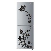 Sticker adhésif fleurs papillons noirs réfrigérateur (50 x 140 cm)