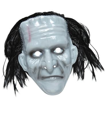 Masque monstre franken avec cheveux pvc souple - 27 x 17 cm