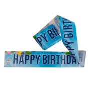 Ruban de balisage happy birthday 10 mètres pvc