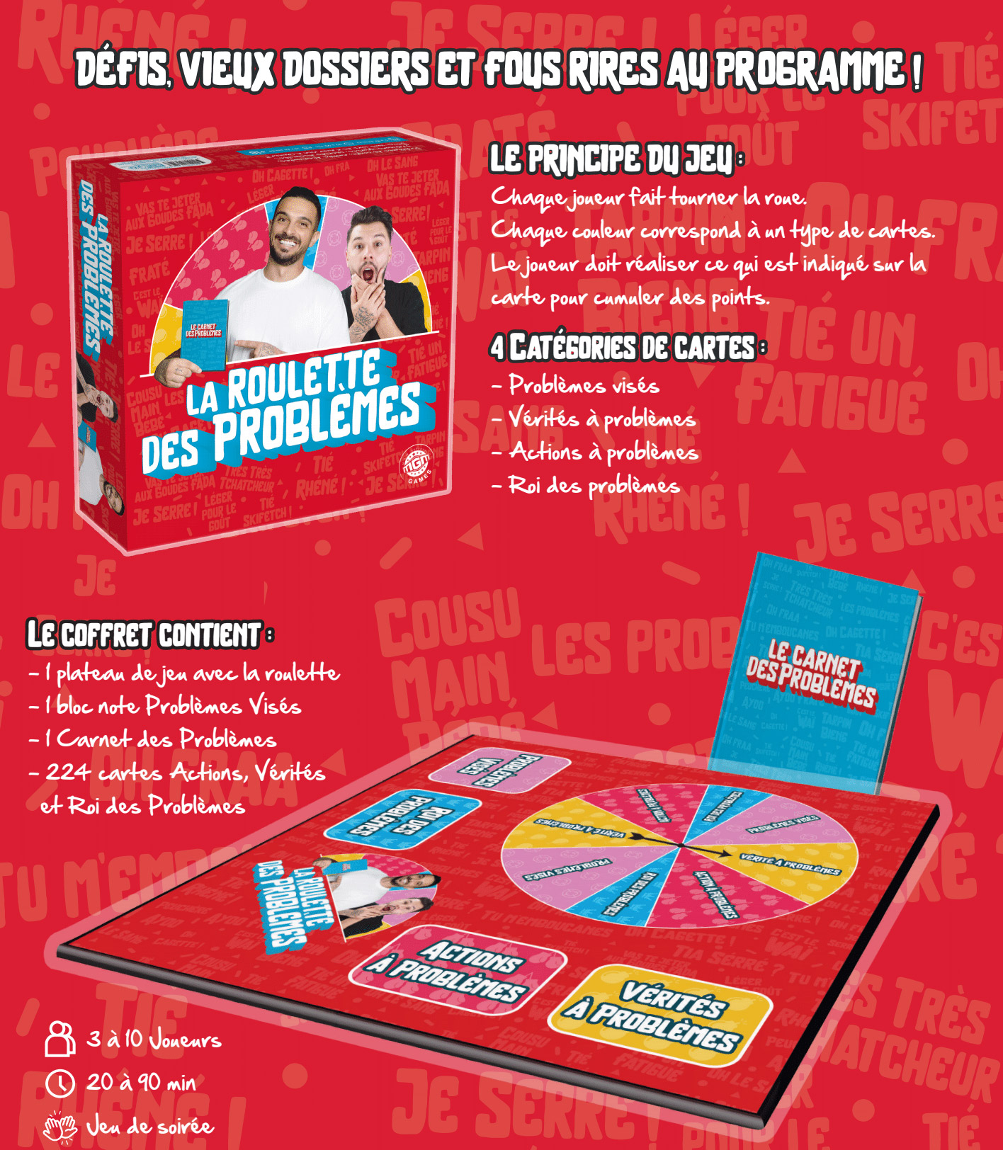 Roulette des problèmes - jeu de société