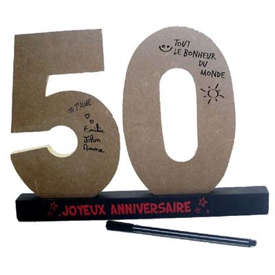Dédicaces 3D anniversaire 50 ans - 21 x 30 cm