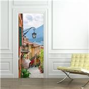 Sticker de porte village provençal - 200 x 79 cm