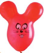 1 ballon souris 65 cm ( couleurs variées)