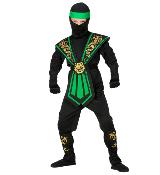 Déguisement ninja vert complet luxe - 8/10 ans