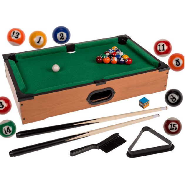 Billard en bois de table complet - 51 x 31 cm