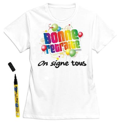 T-Shirt homme retraite à dédicacer - Taille M