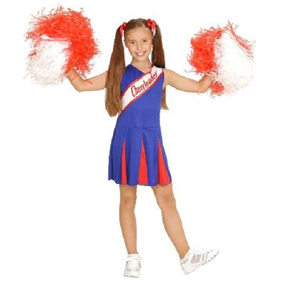 Déguisement Cheerleader Rouge et Bleu (4/5 ans)