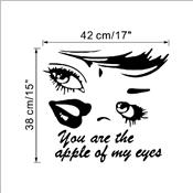 Sticker adhésif la prunelle de mes yeux (51 x 86 cm)