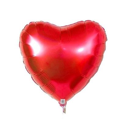 Ballon alu c&#0156;ur rouge 45 cm