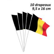 10 Drapeaux Allemagne 10 x 16 cm sur tige pvc 25 cm