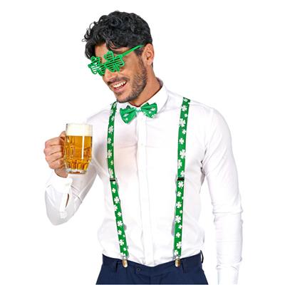 Set saint patrick( lunettes,bretelles et n&#0156;ud de papillon)