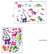 Sticker adhésif dinosaures amusants (100 x 130 cm)