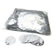 1 kilo confettis métalliques anti-feu ronds argent 4 cm