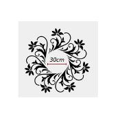 Sticker miroir argent plafonnier - 80 x 80 cm