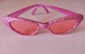 Lunettes Disco Pailletées rose (1 paire)