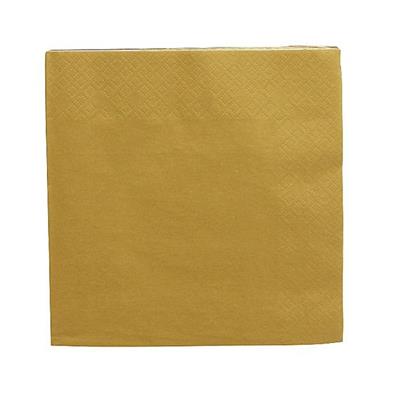 20 serviettes or métallisées - 33 x 33 cm
