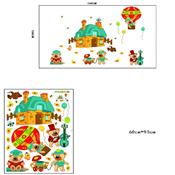 Stickers adhésifs le monde des nounours (100 x 130 cm)