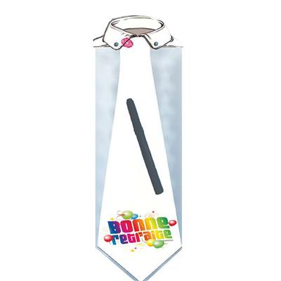 Cravate 60 cm femme bonne retraite à dédicacer (stylo inclus) - TU