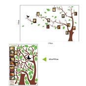 Sticker adhésif arbre généalogique angle gauche avec formes cadres (120 x 170 cm)