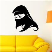 Sticker adhésif élégante femme musulmane (42 x 42 cm)