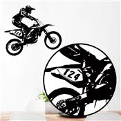 Sticker motard - 53 x 60 cm