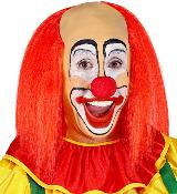 Coiffe de clown crane latex cheveux rouges