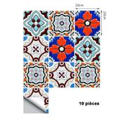 10 Stickers style mosaïque turque 20 x 20 cm