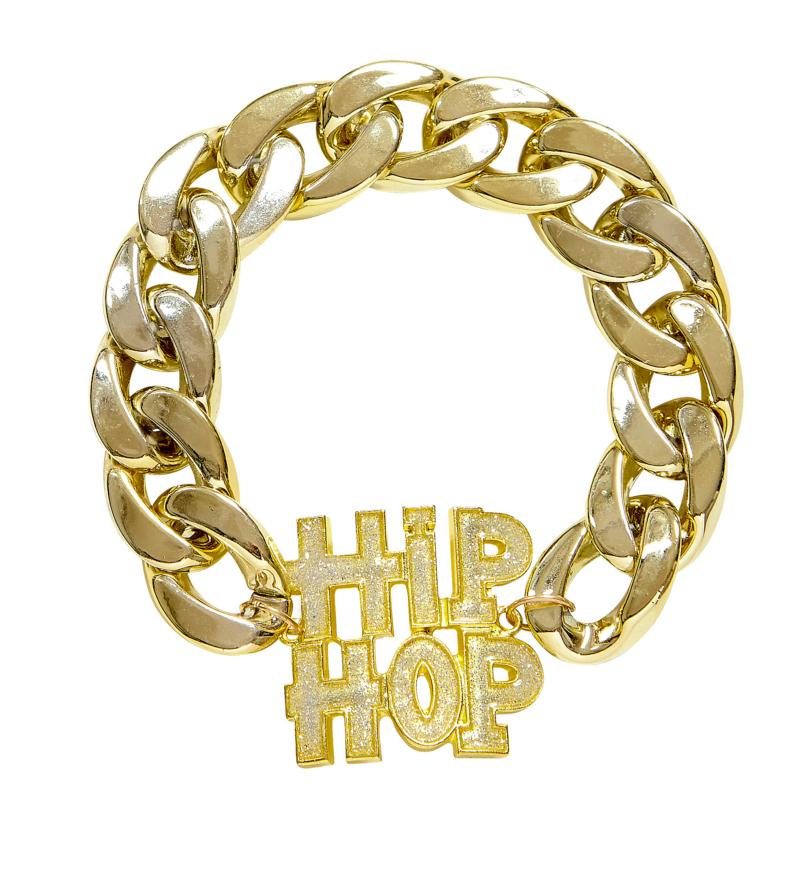 Bracelet PVC doré Hip Hop