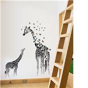Stickers adhésifs girafes art déco (115 x 130 cm)