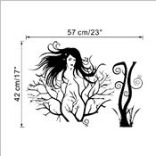 Sticker adhésif art déco l'arbre de beauté (43 x 72 cm)