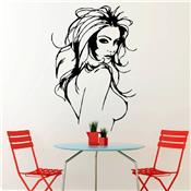 Sticker adhésif belle femme nue sexy (42 x 61 cm)