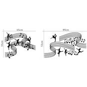 Sticker gymnastes sur notes de musique - 55 x 65 cm