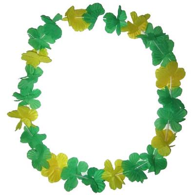 Collier à fleurs brésilien jaune-vert