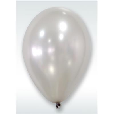 50 ballons métalliques argent 30 cm