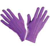 1 paire de gants courts violets extensible pour adulte