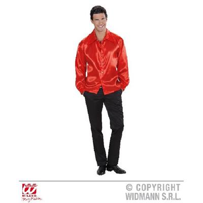 Chemise rouge homme satinée - (40/42)