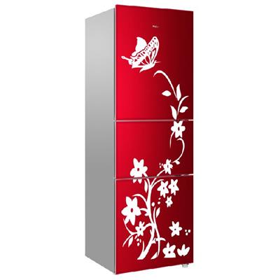 Sticker adhésif fleurs papillons blancs réfrigérateur (50 x 140 cm)