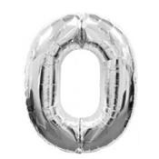 Ballon 0 argent 38 cm