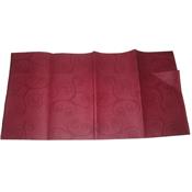 12 serviettes/pochettes Volutes bordeaux - 10 x 20 cm