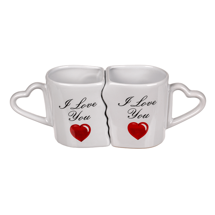 Coffret cadeau mug duo faience I LOVE YOU