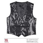 Gilet noir à paillettes homme - (44/48)