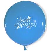 Ballons Géants Bleus 50 cm Joyeux Anniversaire (6 pièces)