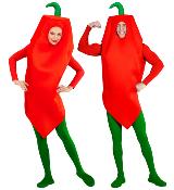 Costume rouge chili pepper - Taille unique mixte